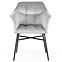 Stuhl Rimini Velvet - Silber/ Füß Schwarz,2