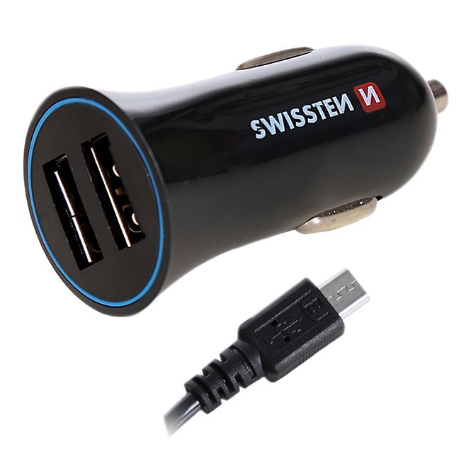 Ladegerät USB 12/24V Swissten 2,34AMP 2x USB           