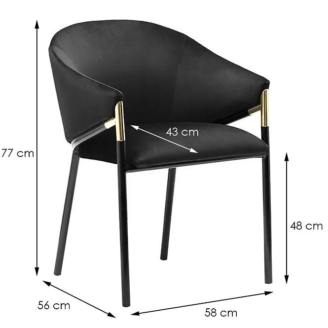 Stuhl Fancy Schwarz/ Füß Schwarz - 2 St.