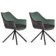Stuhl Montreal Grün+Grau / Füß Schwarz - 2 St.