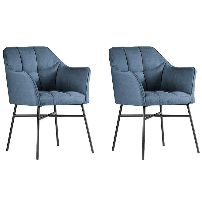 Stuhl Rimini Denim/ Füß Schwarz - 2 St.
