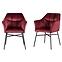 Stuhl Rimini Velvet - Burgund/ Füß Schwarz - 2 St.,2