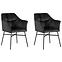 Stuhl Rimini Velvet - Schwarz/ Füß Schwarz - 2 St.