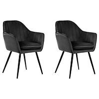 Stuhl Roma 2 Schwarz/ Füß Schwarz - 2 St.