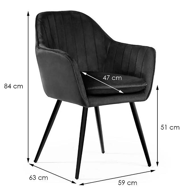 Stuhl Roma 2 Schwarz/ Füß Schwarz - 2 St.