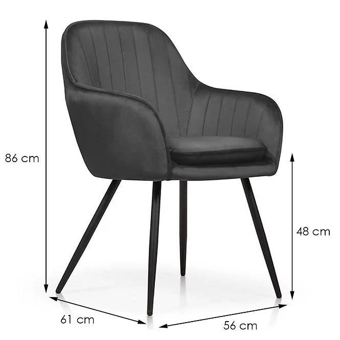 Stuhl Roma Schwarz/ Füß Schwarz - 2 St.