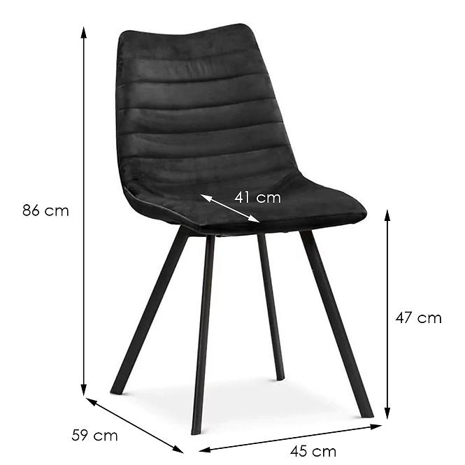 Stuhl Roxa Schwarz/ Füß Schwarz - 2 St.