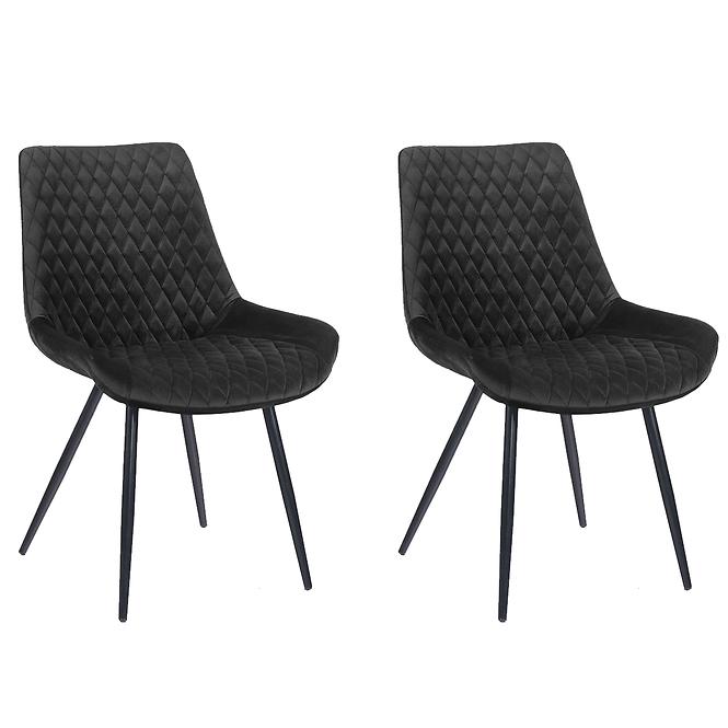 Stuhl Sandiego Schwarz/ Füß Schwarz - 2 St.