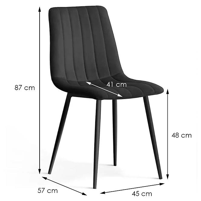 Stuhl Tux Schwarz/ Füß Schwarz - 2 St.