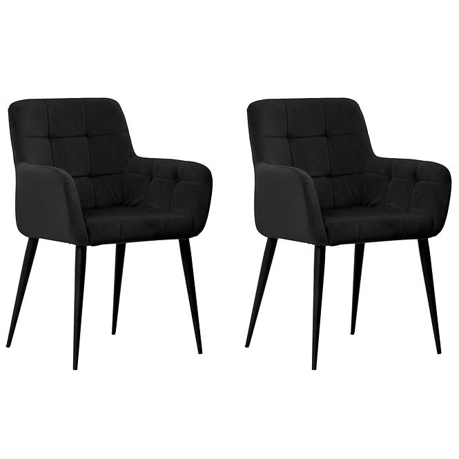 Stuhl Venus Schwarz/ Füß Schwarz - 2 St.