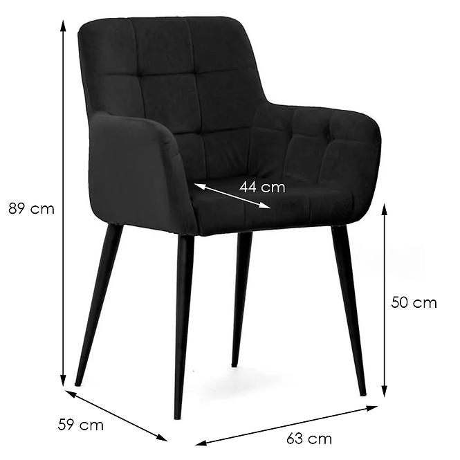 Stuhl Venus Schwarz/ Füß Schwarz - 2 St.