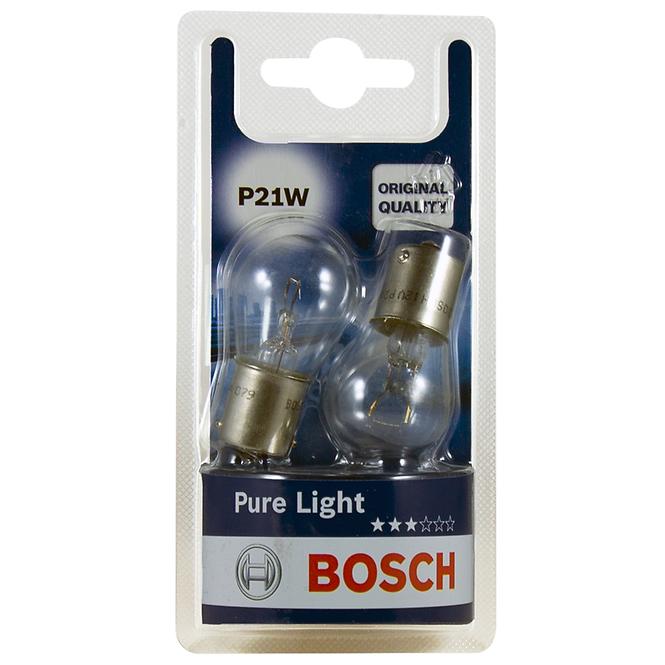 Birne 12V 21W P21W BA15S Bosch 2 st. Blister