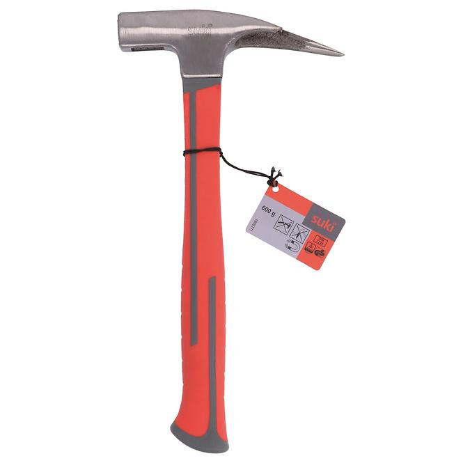 Zimmermannshammer 600 g Fiberglas / TPE – Stiel
