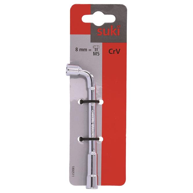 Sechskant-Steckschlüssel, flexibel L-förmig, CV, 8 mm