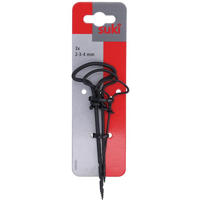 Handbohrer - Set 2 mm, 3 mm, 4 mm