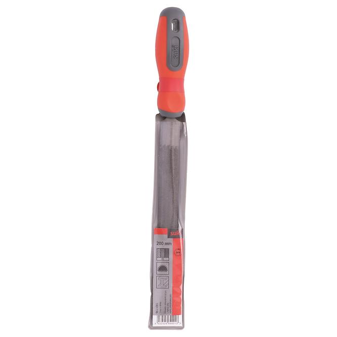 Werkstattfeile 200 mm H2, halbrund 2K-Griff