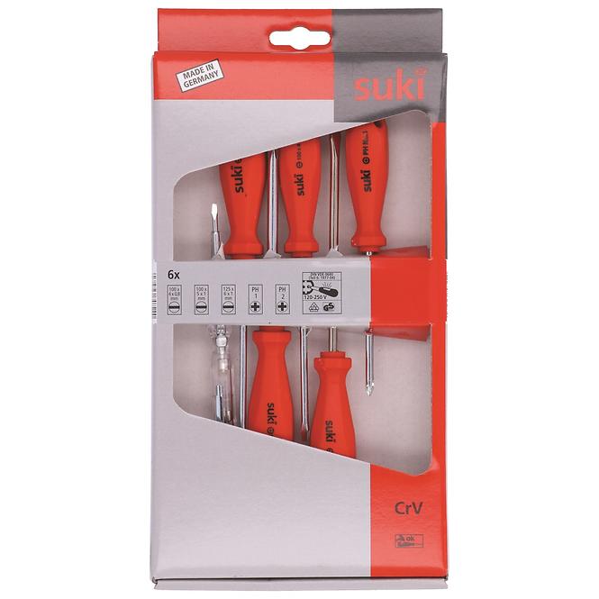 Schraubendreher-Satz 6-teilig SL + PH 1K