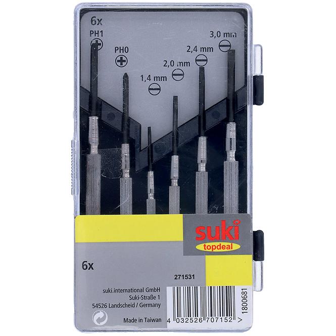 Schraubendreher-Satz für Feinmechanik, 6 Stk., PH + SL