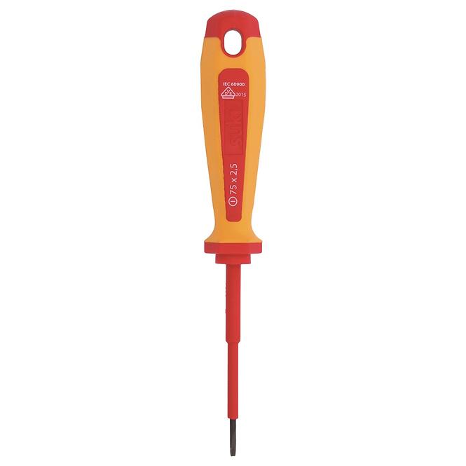 Elektrotechnischer Schraubendreher 75x2,5 mm, VDE, 2K – Griff