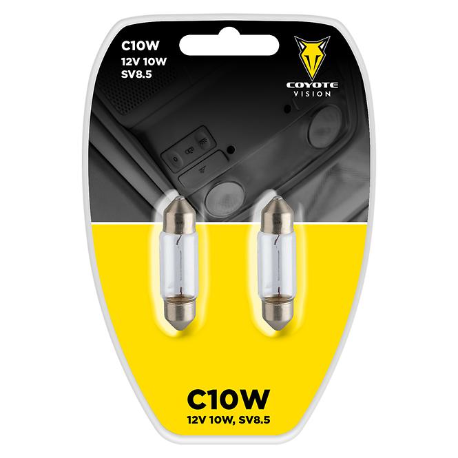 Autoglühbirne 12V 10W C10W Sufit Coyote Vision 2 st. Blister