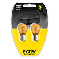 Autoglühbirne 12V 21W PY21W Orange BAU15S Coyote Vision 2 st. Blister