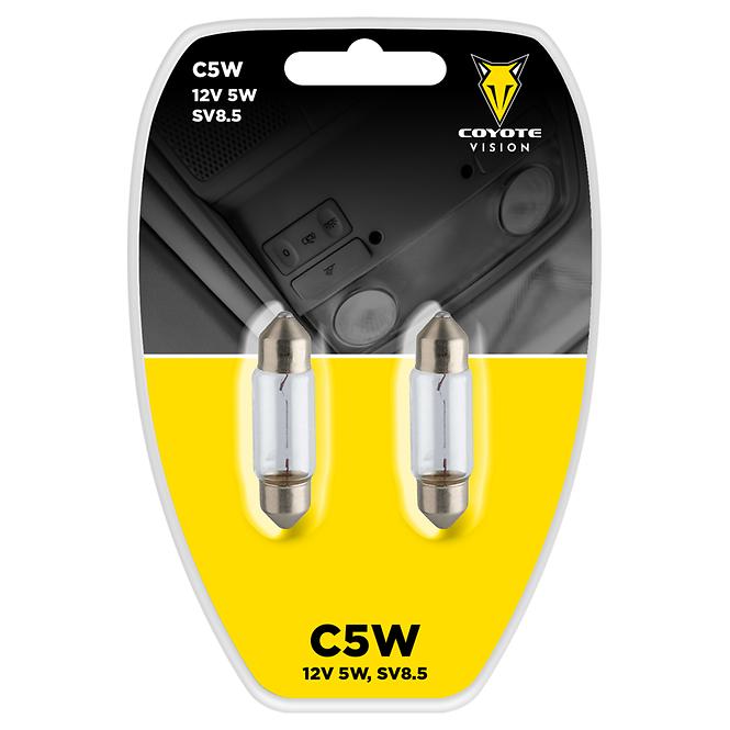 Autoglühbirne 12V 5W C5W Sufit Coyote Vision 2 st. Blister
