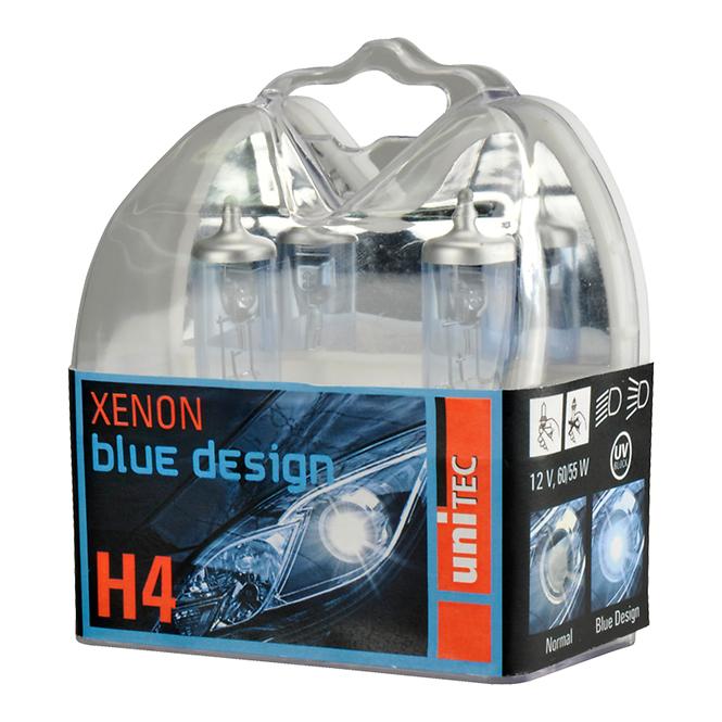 Autoglühbirne 12V H4 60/55W Unitec Xenonblue 2 st.