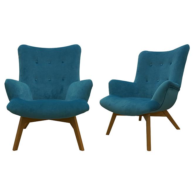 Fotel Angel Türkis / Kronos 13 / Buche – 2 St.
