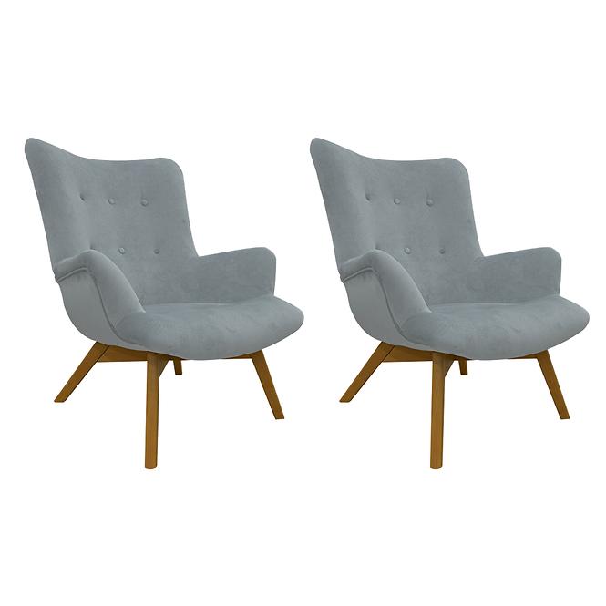 Fotel Angel Grau / Paros 5 / Buche 2 St.