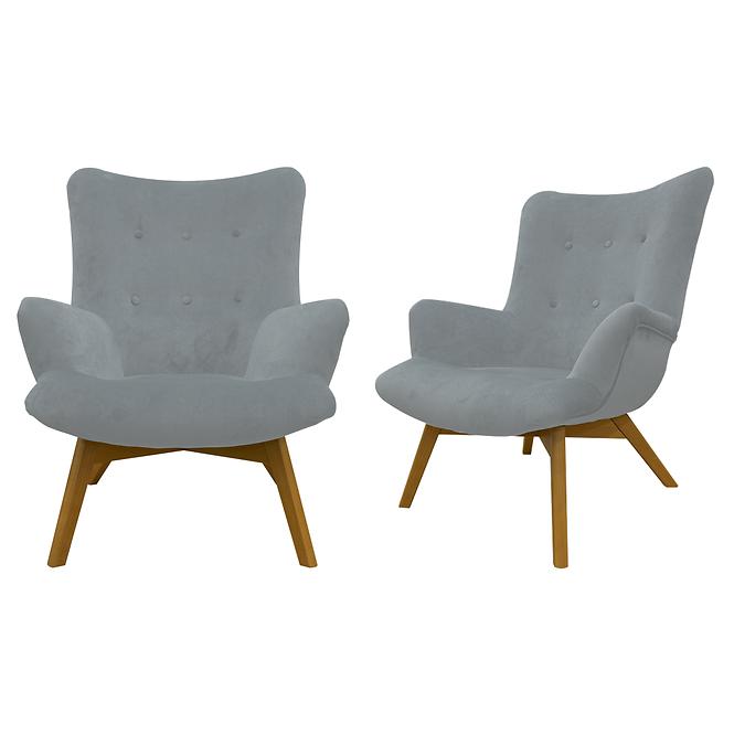 Fotel Angel Grau / Paros 5 / Buche 2 St.