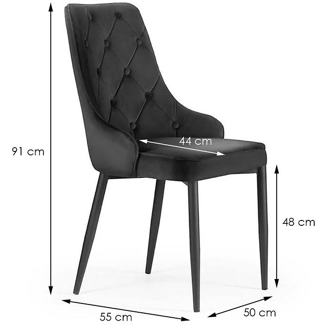 Stuhl Genova Schwarz/ Füß Schwarz - 4 St.