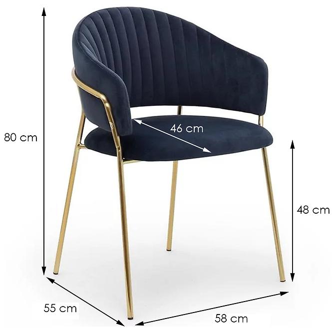 Stuhl Layla Marine/ Füß Golden - 4 St.