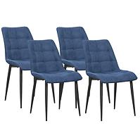 Stuhl Marco Blau/ Füß Schwarz - 4 St.