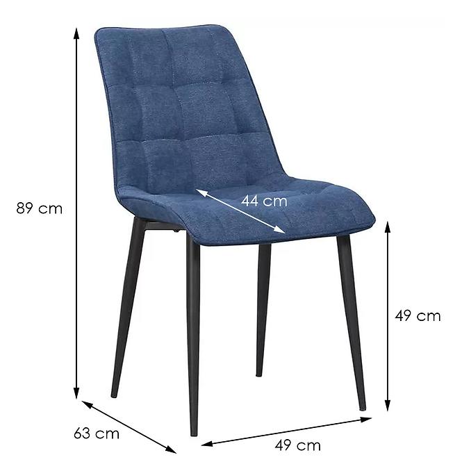 Stuhl Marco Blau/ Füß Schwarz - 4 St.