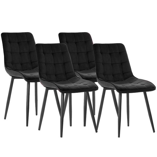 Stuhl Moli Schwarz/ Füß Schwarz - 4 St.