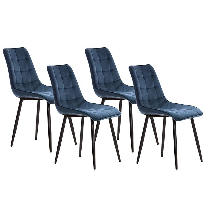 Stuhl Moli Marine/ Füß Schwarz - 4 St.
