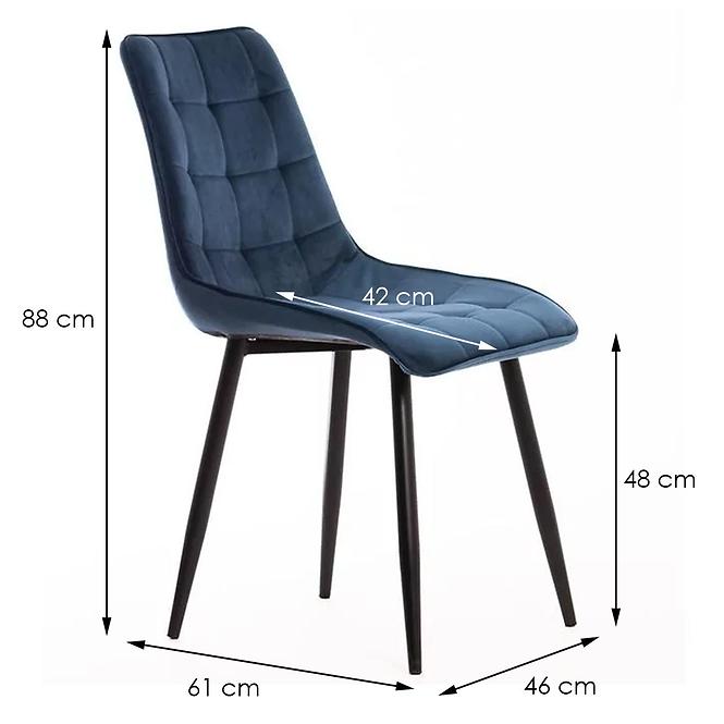 Stuhl Moli Marine/ Füß Schwarz - 4 St.
