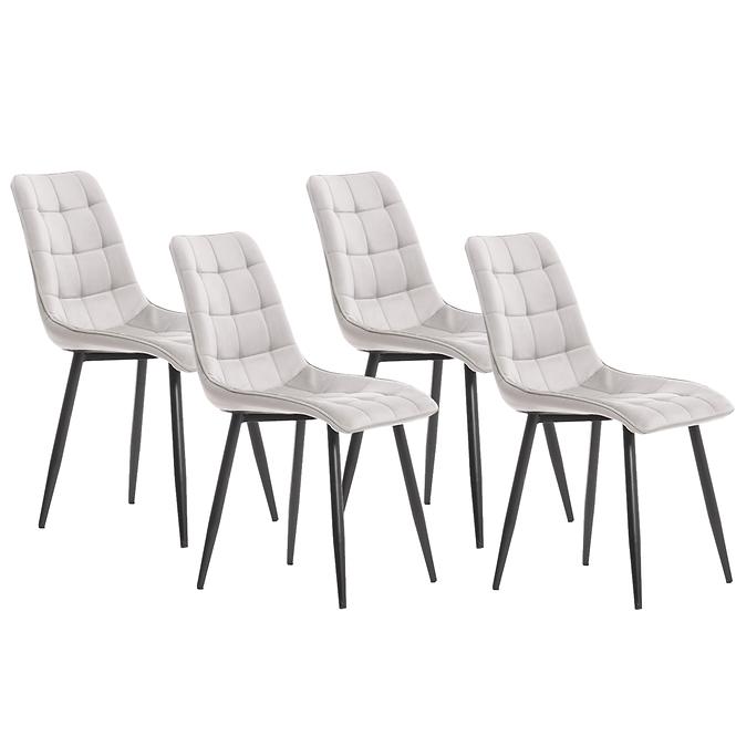 Stuhl Moli Silber/ Füß Schwarz - 4 St.