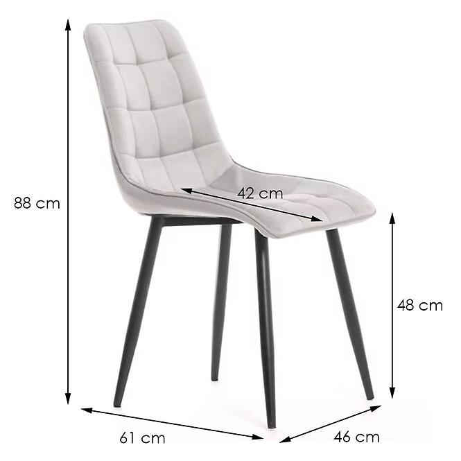 Stuhl Moli Silber/ Füß Schwarz - 4 St.