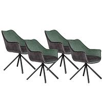 Stuhl Montreal Grün+Grau / Füß Schwarz - 4 St.