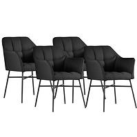 Stuhl Rimini Schwarz/ Füß Schwarz - 4 St.