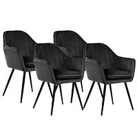 Stuhl Roma 2 Schwarz/ Füß Schwarz - 4 St.