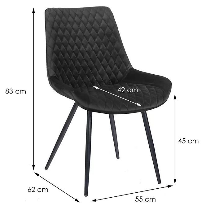 Stuhl Sandiego Schwarz/ Füß Schwarz - 4 St.
