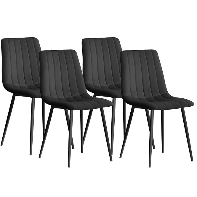 Stuhl Tux Schwarz/ Füß Schwarz - 4 St.