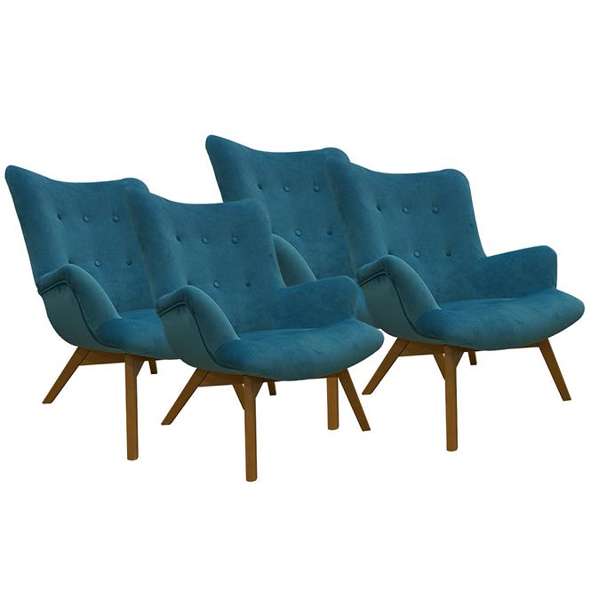 Fotel Angel Türkis / Kronos 13 / Buche – 4 St.
