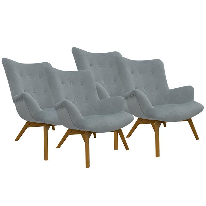 Fotel Angel Grau / Paros 5 / Buche – 4 St.