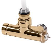 Eck-Thermostatventil mit Tauchrohr links 50 Gold GZ 1/2