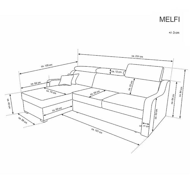 Ecksofa Melfi U Sawana 05 + Malmo 90