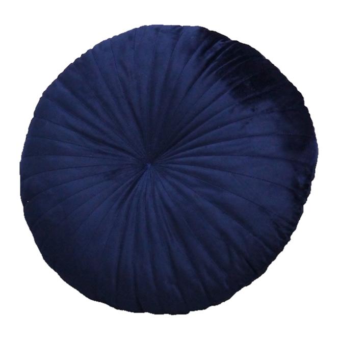 Kissen Velvet Round 45 dunkelblau