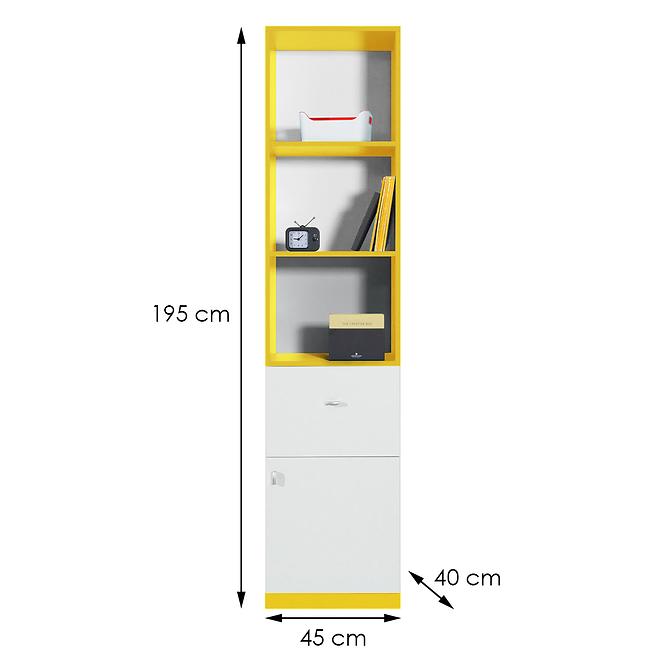 Regal Mobi MO-5 weiß / gelb